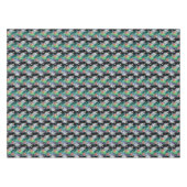 Zebra und exotisches Blumen-Muster 2 Tischdecke (Vorderseite (Horizontal))