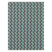 Zebra und exotisches Blumen-Muster 2 Tischdecke (Vorderseite)