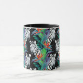 Zebra und exotisches Blumen-Muster Tasse (Zentrum)