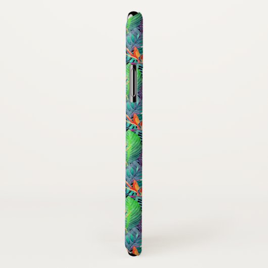 Zebra und exotisches Monogramm des Blumen-Muster-| Case-Mate iPhone Hülle (Hinten/Rechts)