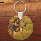 Zebra und Foal - Safari Schlüsselanhänger (Vorderseite)