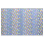 Zebra und Giraffe African Safari Blue Stripes Stoff (Yard (91,4 cm))