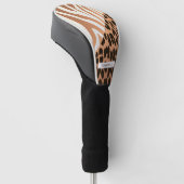 Zebra-und Leopard-Druck Golf Headcover (angewinkelt)