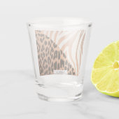 Zebra-und Leopard-Druck Schnapsglas (Rückseite)