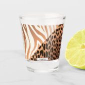 Zebra-und Leopard-Druck Schnapsglas (Vorderseite)