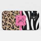 Zebra und Leopard drucken personalisiertes Case-Mate iPhone Hülle (Rückseite (Horizontal))