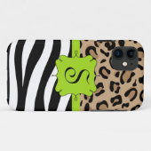 Zebra und Leopard drucken personalisiertes Case-Mate iPhone Hülle (Rückseite (Horizontal))