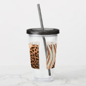 Zebra und Leopard Print Acryltrinkbecher (Links)
