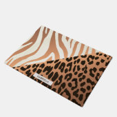 Zebra und Leopard Print Fußmatte (Schrägansicht)