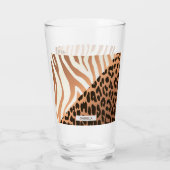 Zebra und Leopard Print Glas (Rückseite)