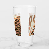 Zebra und Leopard Print Glas (Links)