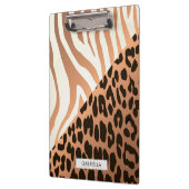 Zebra und Leopard Print Klemmbrett (Links)