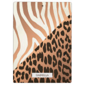 Zebra und Leopard Print Klemmbrett (Rückseite)