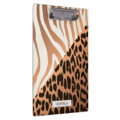 Zebra und Leopard Print Klemmbrett (Rechts)
