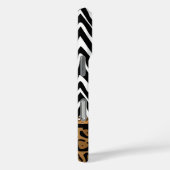 Zebra und Leopard Print Monogram Case-Mate iPhone Hülle (Rückseite / Rechts)