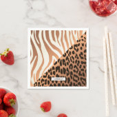 Zebra und Leopard Print Serviette (Beispiel)