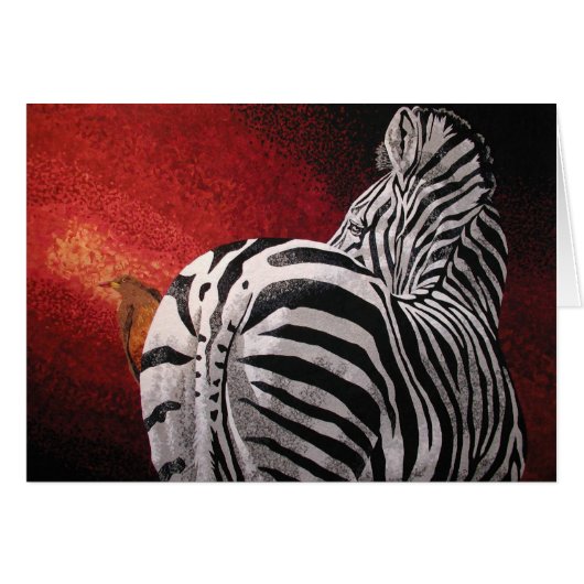 Zebra und Oxpecker (Vorderseite (Horizontal))