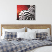 Zebra und Oxpecker Leinwanddruck (Insitu (Schlafzimmer))