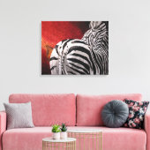 Zebra und Oxpecker Leinwanddruck (Insitu (Wohnzimmer))