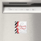 Zebra und Rot speichern das Datumsmagazin Magnet (In Situ (Geschirrspüler))