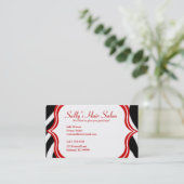 Zebra und rote Profil-Visitenkarte 2 Visitenkarte (Stehend Vorderseite)