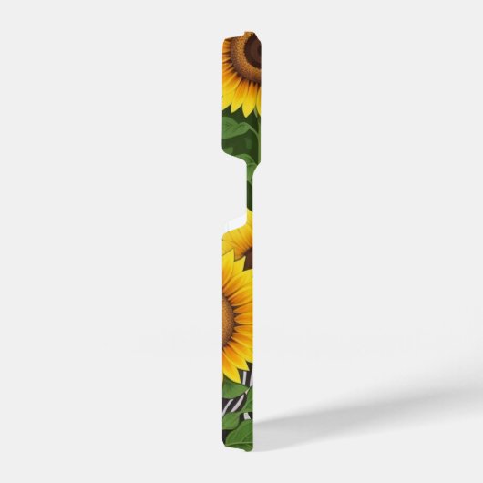 Zebra und Sonnenblumen Handy-Fall iPhone Hülle (Rechte Seite)