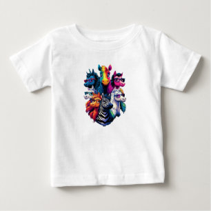 Zebra und Whimsical Friends Baby T-shirt