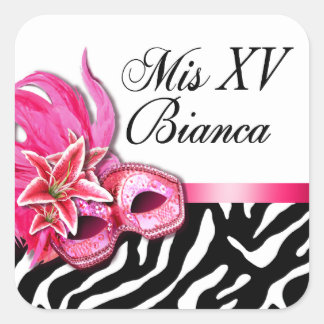 Zebra und White Masquerade Sticker