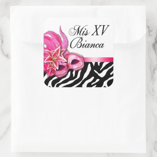 Zebra und White Masquerade Sticker (Tasche)