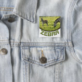 Zebra- und Zebrafohlentiersafari knöpft Abzeichen Button (Beispiel)