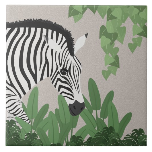 Zebra unter den Blätter Fliese (Vorderseite)