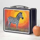 Zebra unter einem hellen Sonnenkid oder Erwachsene Metall Brotdose (Beispiel)