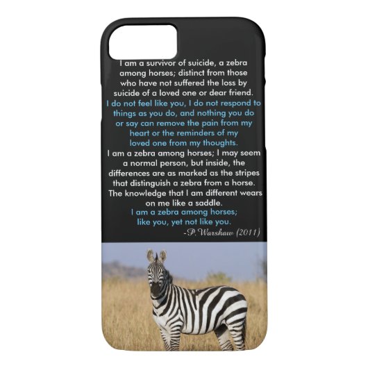 Zebra unter PferdiPhone 7 Fall Case-Mate iPhone Hülle (Rückseite)
