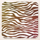 Zebra-Untersetzer Rechteckiger Pappuntersetzer (Vorderseite)