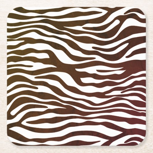 Zebra-Untersetzer Rechteckiger Pappuntersetzer (Vorderseite)