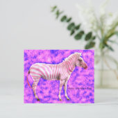 Zebra Valentinstag Postkarte (Stehend Vorderseite)