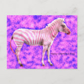 Zebra Valentinstag Postkarte (Vorderseite)