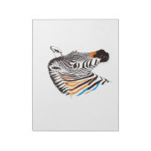 Zebra Vector Art mit lebhaften Farben Notizblock (Rotiert)