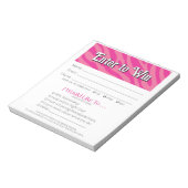 Zebra Vendor Event Leads Drawing Slip Booking Notizblock (Rotiert)