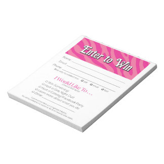 Zebra Vendor Event Leads Drawing Slip Booking  Notizblock