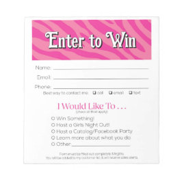 Zebra Vendor Event Leads Drawing Slip Booking  Notizblock