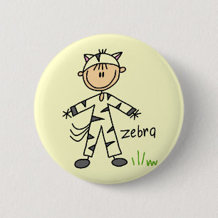 Zebra-Verkleidungs-T-Shirts und Geschenke Button