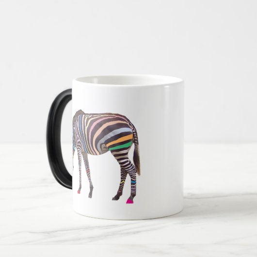 Zebra-verwandelnde Tasse (Vorderseite Links)