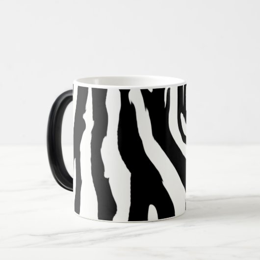 Zebra-verwandelnde Tasse (Vorderseite Links)