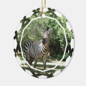 Zebra-Verzierung Keramikornament (Links)