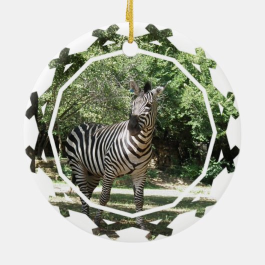 Zebra-Verzierung Keramikornament (Hinten)