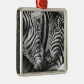 Zebra-Verzierung Silbernes Ornament (Rechts)