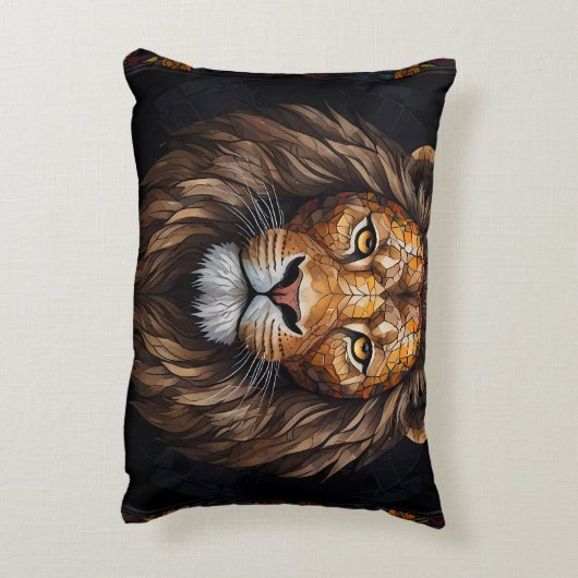 Zebra Vibrant Mosaic Dekokissen (Rückseite(Vertikal))