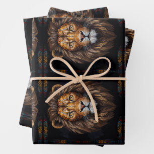 Zebra Vibrant Mosaic Geschenkpapier Set