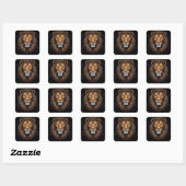 Zebra Vibrant Mosaic Quadratischer Aufkleber (Blatt)